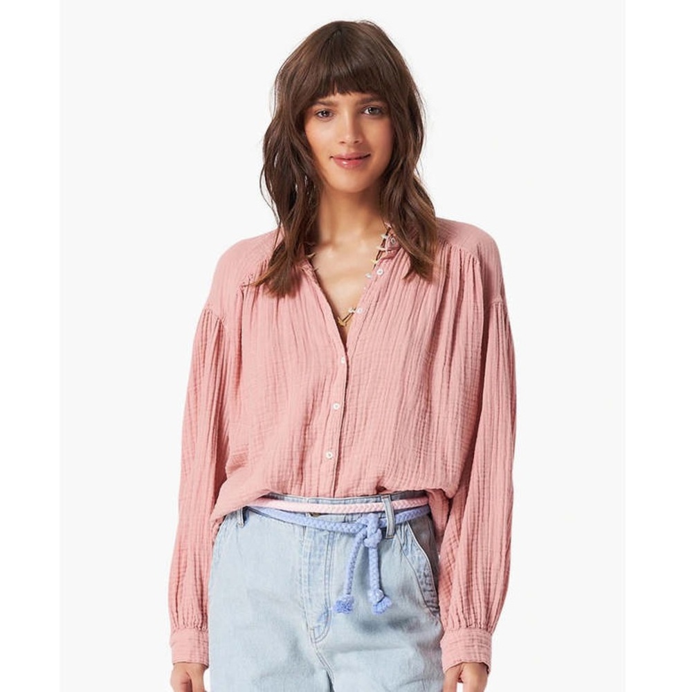 $198 XIRENA “Atlee” 100% Cotton Gauze Shirt Blouse, Women’s Medium